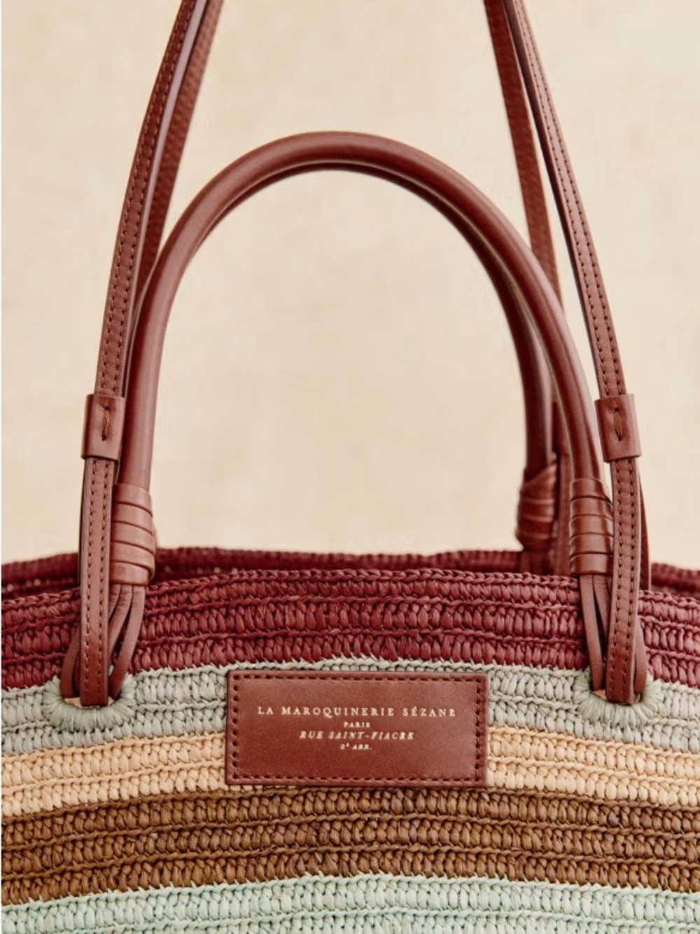 NWT Sezane Justine Maxi Basket Bag - Picture 7 of 7